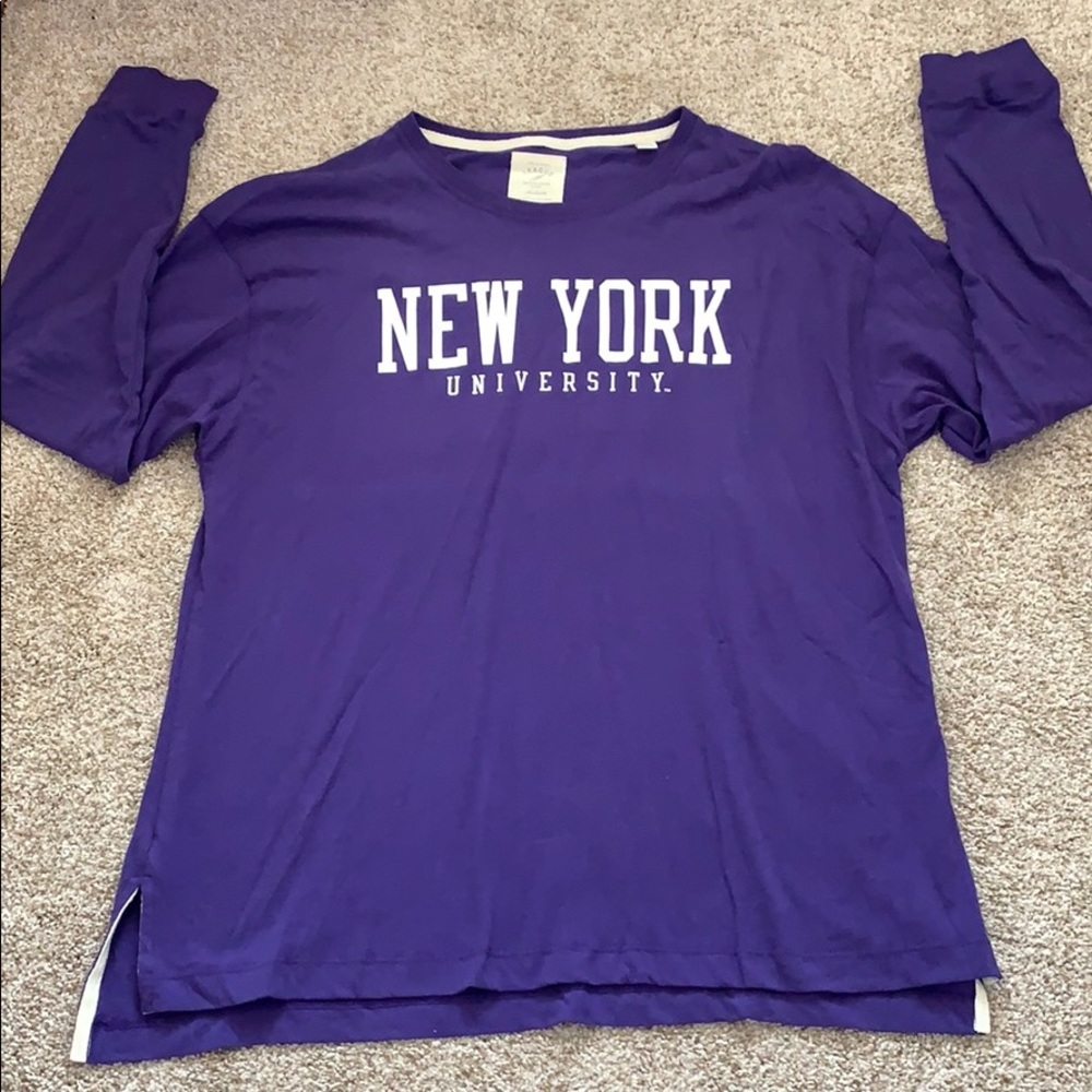 NYU Purple Longsleeve Shirt Size Medium